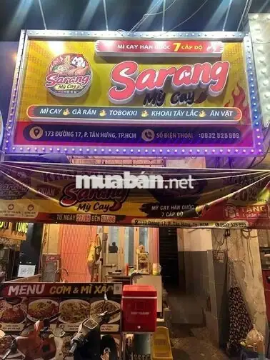 Quán Mì Cay Sarang , Cơm chiên , Ăn vặt , Cần sang nhượng