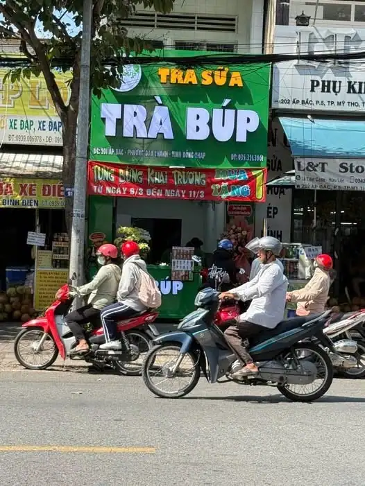 Sang gấp – mặt bằng & công thức kinh doanh trà sữa – trung tâm TP. Mỹ Tho