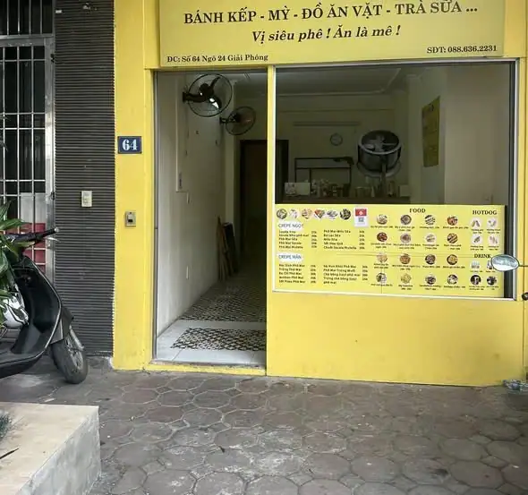 Sang nhượng cửa hàng bánh crepe & đồ ăn vặt – 64 ngõ 24 giải phóng