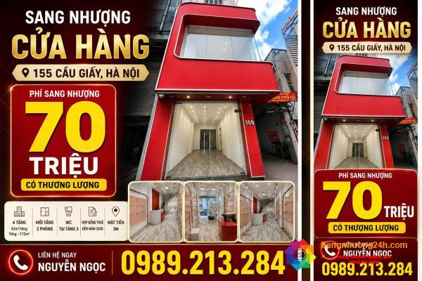 Sang nhượng cửa hàng mặt đường cầu giấy – hà nội