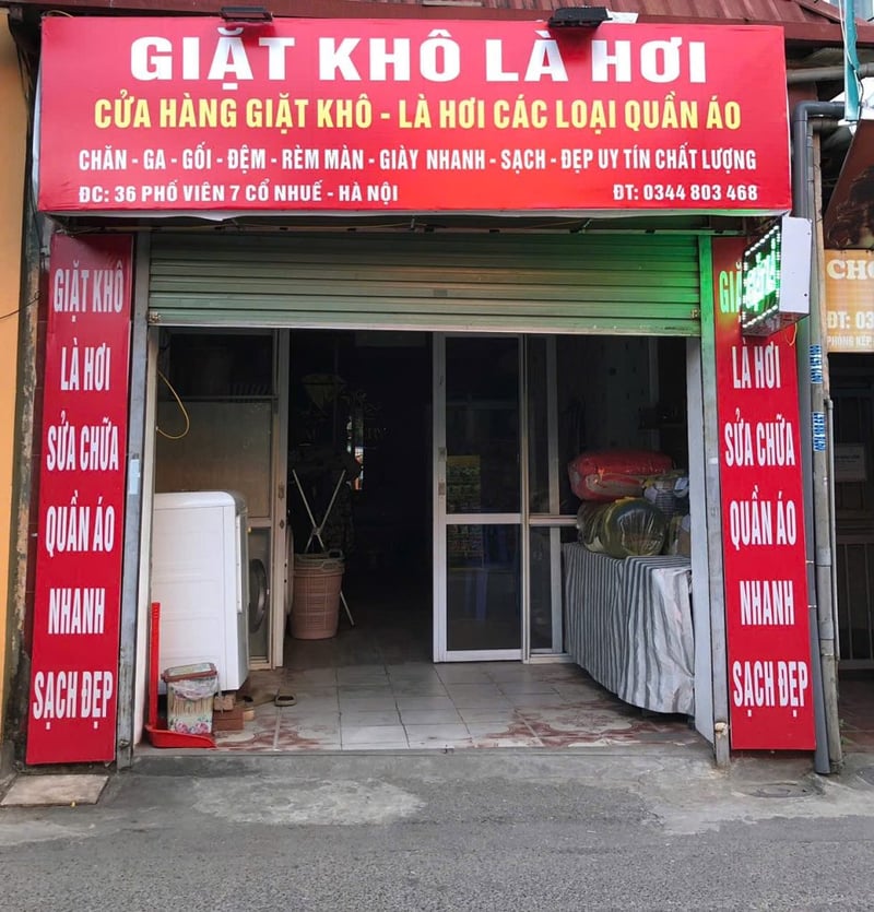 Chính chủ cần sang nhượng cửa hàng giặt khô là hơi tại cổ nhuế – hà nội