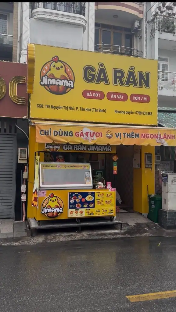 Sang nhượng quyền jimama gà rán – giá sang 220 triệu, bao gồm hàng hóa và tiền cọc