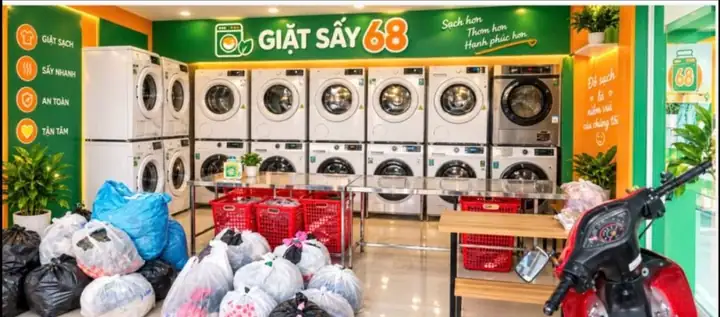 Sang nhượng tiệm giặt sấy đang hoạt động tốt – vào làm ngay