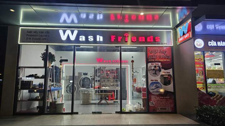 Sang mô hình giặt sấy wash friends – vinhomes Q9